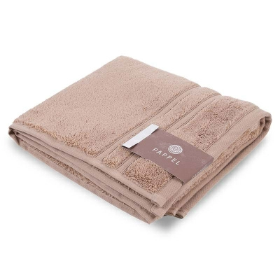 1 Полотенце махровое Pappel Cirrus/S 70x140см, цвет бежевый