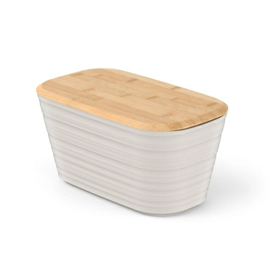 Полноразмерное изображение Хлебница Ambient Prime с бамбуковой крышкой, беж