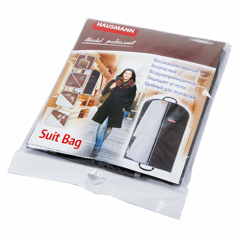 Чехол для одежды Hausmann 100x60см, черный фото 2