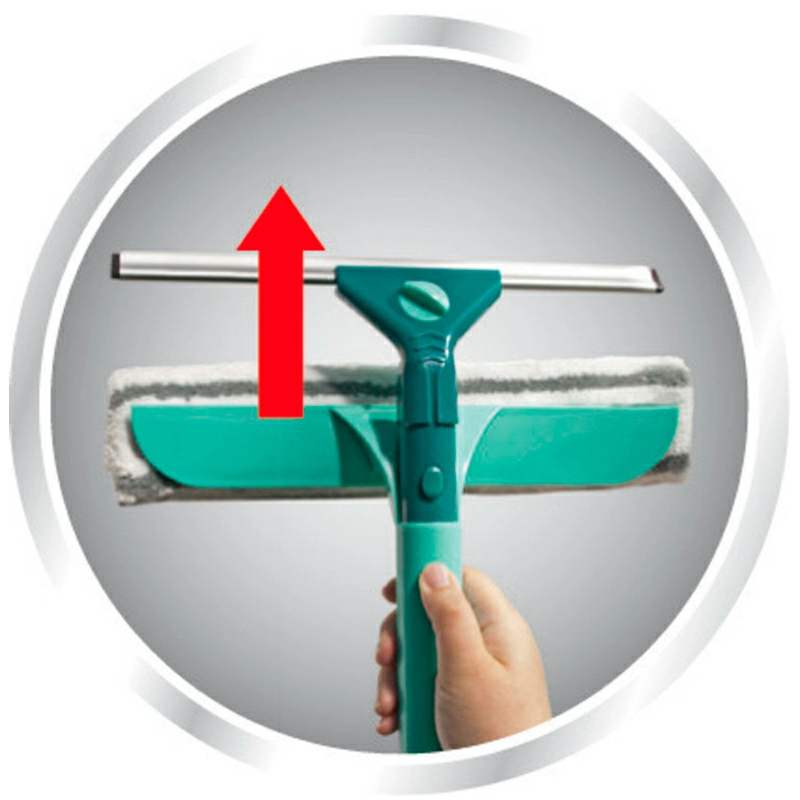 5 Щётка для мытья окон с губкой и телескопической ручкой Leifheit Basic Wet & Dry (90-150см) фото 5