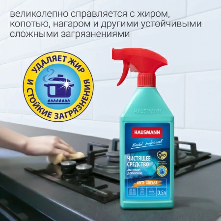 4 Чистящее средство для кухни Hausmann Антижир 500мл фото 4
