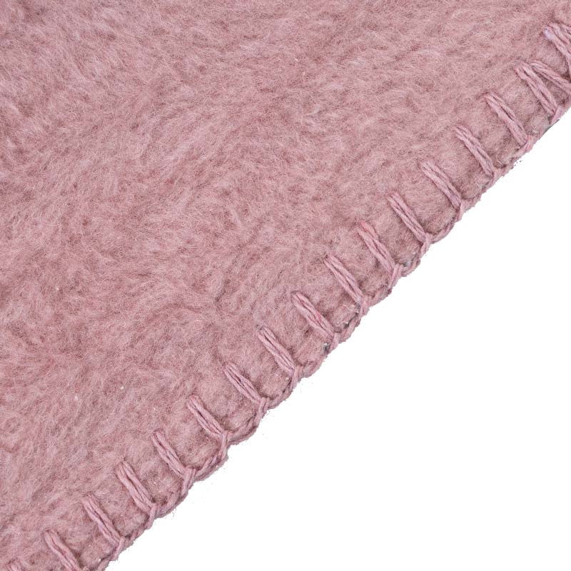 Плед 200x220см Pappel Cotton, розовый с серым фото 3